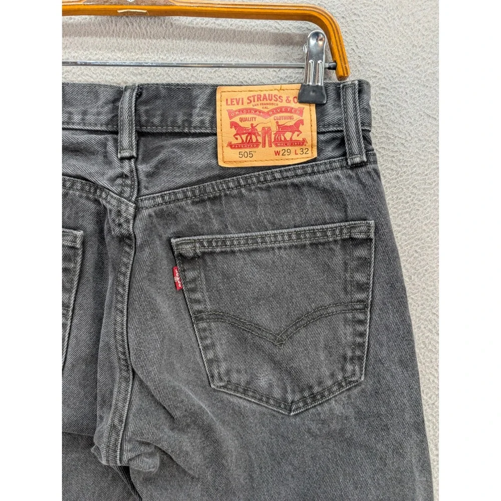 Vintage Levi's 505 Jeans Size 29x32 90s Black USA Made Mens Red Tab Straight Leg